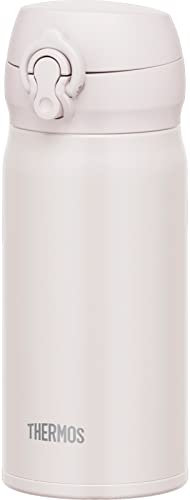 Thermos JNL-356 ASWH Vacuum Insulated Portable Mug, 11.8 fl oz (350 ml), Ash White, Easy to Clean and Easy to Clean With Opening, Stainless Steel Bottle, Hot and Cold