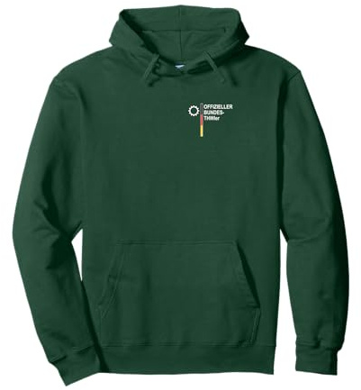 THW Technische Motive Kleidung - Offizieller Bundes THWler - THW Vater Vatertag Pullover Hoodie (Schwarz, S)