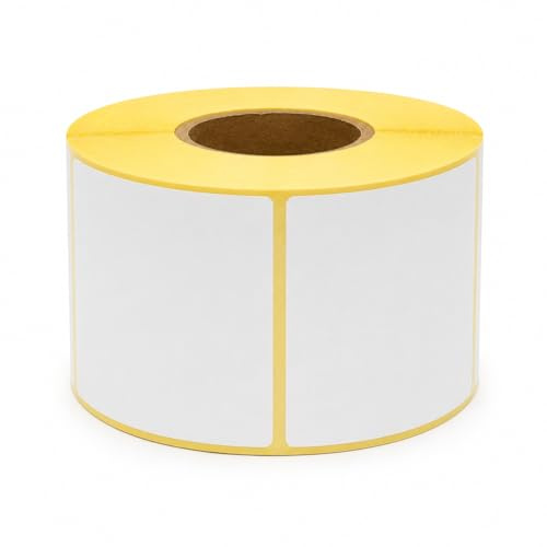 MDlabels Etichette termiche bianche su rotolo, 50x100 mm,500 pezzi, autoadesive permanenti, per codici a barre, etichette adesive bianche per scrivere