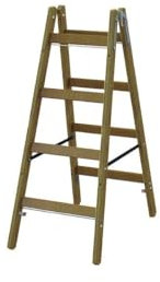 PROTEC.class PHSPSL24 Holz-Sprossen-Stehleiter, 2x4