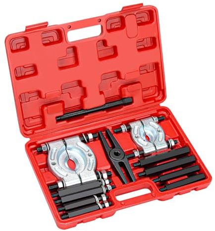 Bicos 12pcs Bearing Separator Puller Set, 5-ton Capacity Heavy Duty Flywheel Separator Tool with 2 and 3 Jaws, Wheel Hub Axle Puller Set, Gear Puller, Storage Case Included