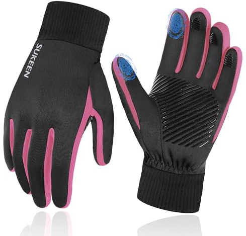 Guantes de Invierno para niños, Guantes de Softshell, Impermeables, cálidos, Guantes de equitación para niños, Guantes de equitación con Antideslizantes, Resistentes al Viento, Guantes de Ciclismo de
