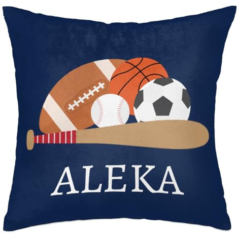 Personalized Baby Name Nursery Throw Pillow Cover for Baby Boy Girl Gift Custom Pillow with Name Personaized Throw Pillow Cove Sofa Couch Cushion Home Decor Pillow - Sport