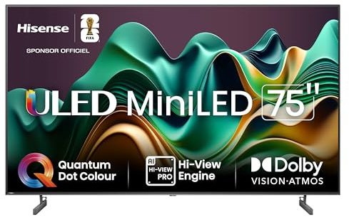 Hisense 75U6NQ (189 cm (75 Zoll), Schwarz/Dunkelgrau, UltraHD/4K, Triple Tuner, Mini LED)