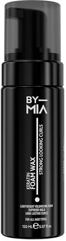 BY MIA Keratin Hair Foam Mousse Wax 150ml | Achieve Strong and Defined Curls | Volumising Formula for Superior Hold | Long-Lasting Curl Foam for Curly Hair