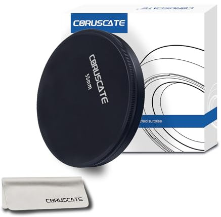 Tapa de Lente metálica de 55mm,Tapas de Filtro de Metal,compatibles con Todos los Accesorios de Filtro de Objetivo de cámara de 55mm(UV, CPL, ND,Lente de Rosca de).Fabricación en CNC