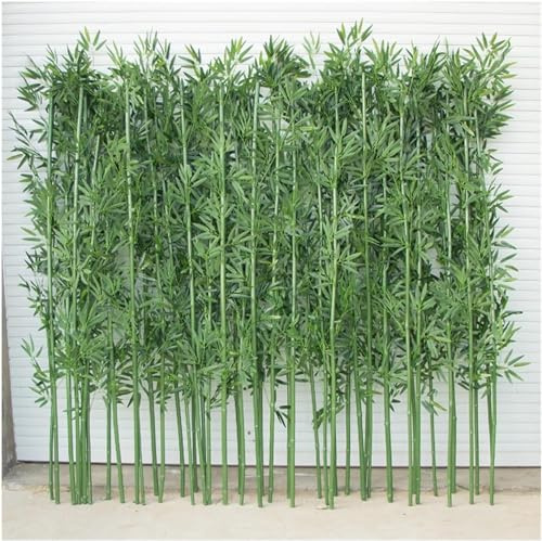 ZCFLWR Pantalla de privacidad de bambú para Exteriores, árboles de Plantas de bambú Artificiales Grandes, 3 pies, 4 pies, 5 pies, 6 pies, 6,5 pies de Alto, Planta de bambú Artificial Falsa con hoj