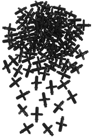 PHENOFICE 100pezzi Raccordi per Irrigazione Goccia con Connettori Barbed Kit di Accessori per Tubazioni Giardino per Orti Vasi di Fiori e Prati Facile Installazione e Resistente