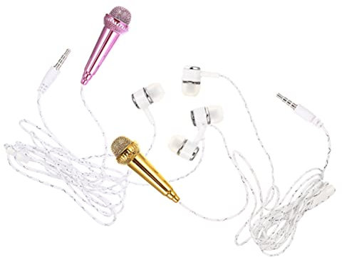 ibasenice 2stücke Tragbare Mini-mikrofone Für Handy Kabelgebundenes Mikrofon Für Aufnahmen Geeignet Für Podcasts Gesang Und Live- Leuchtende Farben