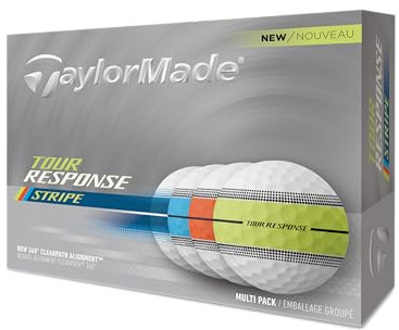 TaylorMade New Tour Response Stripe 25, golfbollar (flerfärgad)