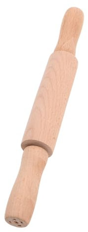 KICHOUSE Wooden Rolling Pin for Boys and Girls Mini Pastry Roller Safe Handle Educational Baking Tool for Boy Girl's