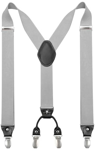 JEMYGINS Tirantes para hombre de 3,5 cm de ancho con 4 clips en forma de Y, elástico y longitud ajustable
