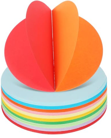HOODANCOS 500blätter Rundes Origami-papier Faltpapier Bastelpapier Konstruktionspapier Dekoratives Papier Für Junge Mädchen Und Heimwerker
