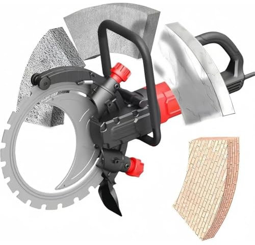 Concrete Ring Saw, 8800W/9500W Wall Chaser Cutting Machine, Electric Groove Cutter with Water Fed Dust Suppression for Granite and Stone