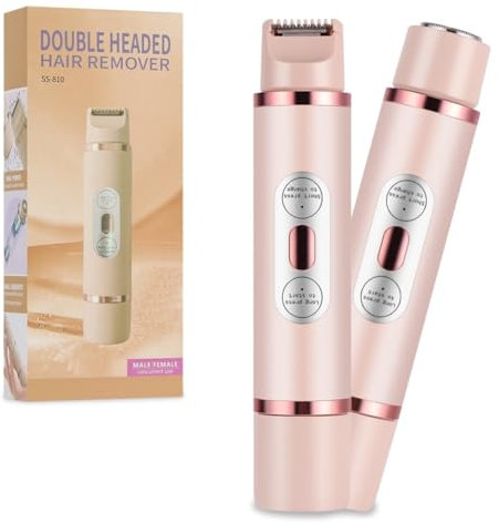 LOPHE Epilatore Viso Donna, 2 in 1 Rasoio per Viso Donna USB Ricaricabile, Epilatore Elettrico Indolore, per Viso, Labbra, Baffetti, Braccia, La Zona Bikini (Rosa)