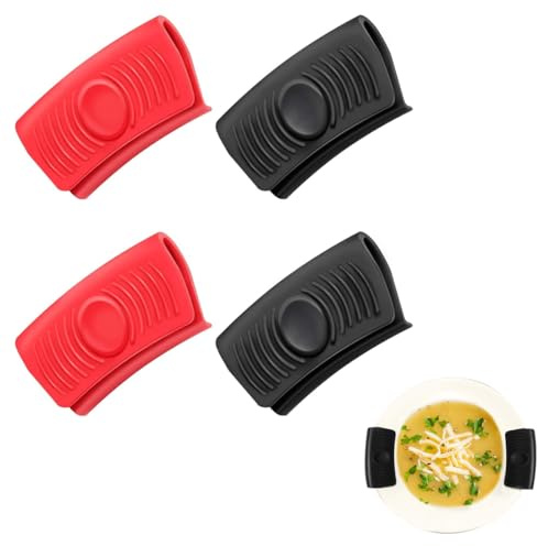 JRYXDS 2 Pezzi Presine Silicone Da Cucina Impugnatura Isolata A Caldo Manico Resistente E Antiscivolo Resistenti Presine Da Forno Per Cucinare Grigliate Barbecue Dita