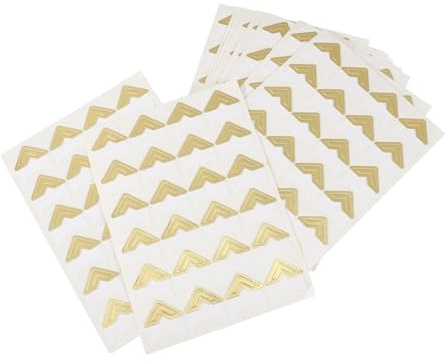 HOODANCOS 10blätter Selbstklebende Goldene Fotoecken Sticker Scrapbooking Aufkleber Für DIY Fotoalbum Memory Book Tagebuch Langlebige Papierklebeecken Zum Dekorieren Von Bildern Und Sammelal