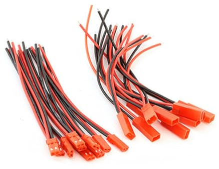 NUOBESTY 10paia Connettore Jst Pin Maschio Femmina Con Filo Da Colore Rosso Nero Materiale Plastica Rigida Resistente Silicone Per Mini Elicotteri Rc Aerei Batterie Polimeri Ni-