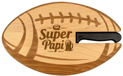 ERNESTINE - Planche apéro Papi Rugby - Cadeau papa cadeau papi - Cadeau fête des grands-pères - idée cadeau homme - planche apéro personnalisée - rugby apéro - cadeau rugby - planche à découper rugby
