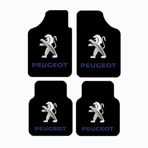 LGFDC 4 Piezas Alfombrillas para Coche para Peugeot 106 107 206 207 307 308 406 407, Alfombra Car Floor Mats Carpet Coche Pad Talonera Antideslizantes Auto Accesorios