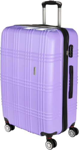 BRUBAKER Hartschalen Reisekoffer Bahamas - Erweiterbarer Rollkoffer mit Zahlenschloss, 4 Rollen und Teleskopgriff - ABS Koffer 49 x 76,5 x 32 cm - Hartschalenkoffer (XL - Flieder Lila)