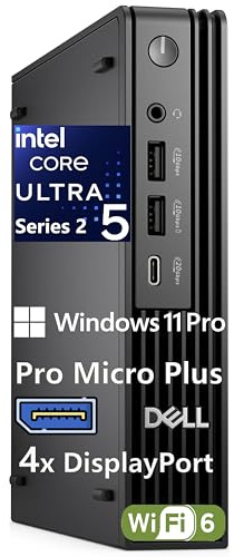 Dell Micro Mini Desktop, Next Gen OptiPlex 7000 7020 MFF, AI Copilot+ PC, Intel Ultra 5 235 (13 Tops NPU, 14 cores), 16GB DDR5, 512GB SSD, 3X DP, Bluetooth, WiFi 6, Windows 11 Pro