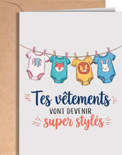 Carte Naissance - Carte Naissance Bébé - Bienvenue Bébé Bienvenue Bébé Garçon, Fille ou Genre Neutre - Félicitations aux Nouveaux Parents Carte - Bapteme, Gender Reveal Cadeau - EU 259