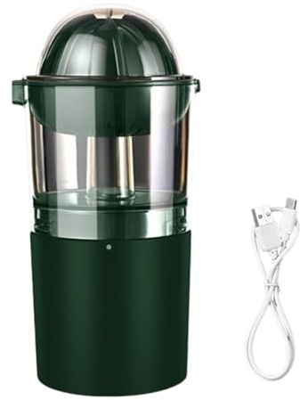 EaseSunny Electric Citrus Juicer, Wireless Orange Squeezer with Two Cones, Quiet Stainless Steel Extractor, USB Rechargeable for Healthy Drinks