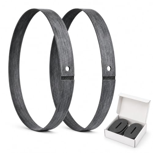 BRIOTA 2 Pcs Motorcycle Rim Strips, 19 Inch Heavy-Duty Rubber Rim Tape with Pre-Drilled Valve Stem Hole Spoke Nipple Puncture Protection for Off-Road Dirt Bikes & Street Motorcycles