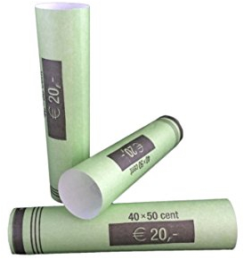 1700 x Münzhülsen für 40 x 0,50 € (grün)