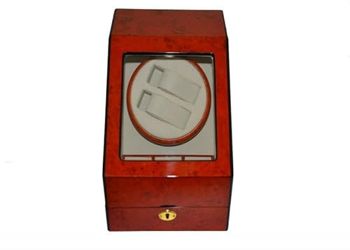 Perloro Carica Orologi Automatici Watch Winder 2 Orologi + 3 Supporti – Scatola Porta Orologi Elegante in Legno con Rotore Silenzioso, Movimento Automatico, Custodia Espositore Orologi da Collezione