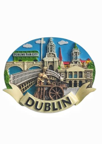 3D Dublin Irland Kühlschrankmagnet, Heim & Küche Dekoration Magnetaufkleber Dublin Irland Kühlschrankmagnet Touristen-Souvenir Geschenk