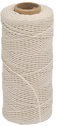 2 rocchetti di spago in cotone per pacchi da cucina, macellai, artigianato fai da te, 200 m