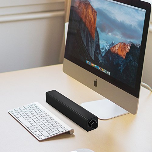 Barre de Son, 20W Barre de Son Filaire/sans Fil Portable avec Prise Audio 3,5 mm Enceintes Bluetooth Home Cinéma Système Audio Surround Stéréo pour TV, PC, Smartphone, Tablette, etc.