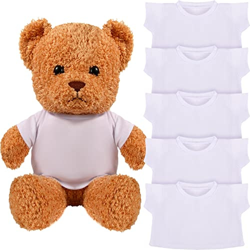 Skylety Bear Shirts Stuffed Animal Clothes for 14-18 Inch, White