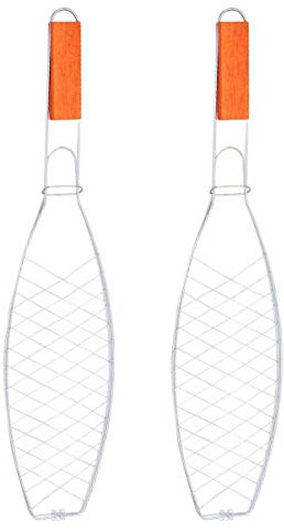 Angoily Grill Fischhalter Fisch Grillkorb BBQ Fish Grill für Outdoor Grill 2Pack BBQ Grill Barbecue Grillzubeh?r BBQ- Clip- mit für Camping- Picknick Grill Fischhalter Fisch Grillkorb
