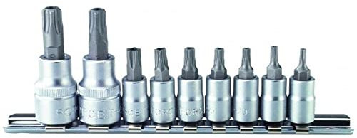 EMBOUTS TORX 5 PANS PERCES TS PLUS - JEU DE 9 EMBOUTS