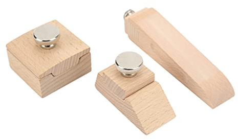dsheng Holz-Schleifklotz, komfortabler Griff Holz-Schleifpapierklotz Buchenholz Edelstahl zum Polieren zum Formen