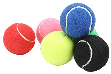 Aeun Tennis Trainingsball, Tennisball Set 6er Pack Bunt Mehrzweck für Schulvereine