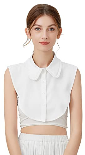 SUZALA Damen Blusenkragen Einsatz, Abnehmbare Krageneinsatz für Kleid Blusen und Pullover