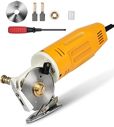 Coupe-tissu rotatif électrique pour tissu, livré avec lames de rechange et pierres à aiguiser, couteau octogonal, ciseaux rotatifs pour tissu multicouche, cuir laine