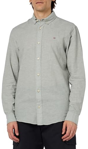 JACK & JONES Herren Jprblusummer Shield Shirt L/S Langarmhemd 12250007,Lily Pad/Fit:Slim Fit,S