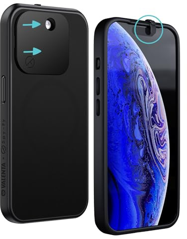 Spy-Fy Privacy Case Compatible with iPhone 15 Pro Max with Camera Covers Front and Rear | Magsafe compatible and Kickstand | Protect Your Privacy | 6-Foot Drop Proof | 6,7 Inch |Black