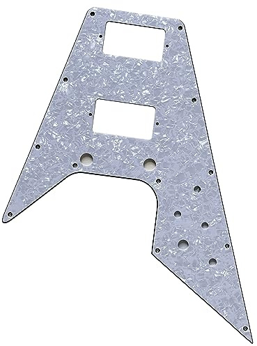 Gitarrenteile für Gibson Flying V Style Gitarre Pickguard (4-lagig, White Pearl)