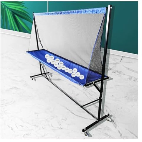 zktoermn Ping Pong Ball Collector Net, Tischtennis Ball Fangnetz mit Ballpicker für Ausbildungshilfen, Freizeitaktivitäten Zubehör für Indoor Outdoor (Farbe : Blue-A, Größe : 2010x500x1525mm)