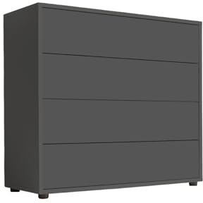 BMG Möbel Schubkastenkommode Mailand 3 Anrichte Sideboard für Schlafzimmer, Wohnzimmer und Garderobe, (Anthrazit)