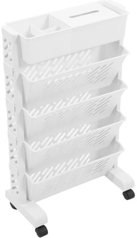 HOLIDYOYO Rolling Utility Organizer Home Bücherregal Kleinigkeiten Organizer Buchhalter