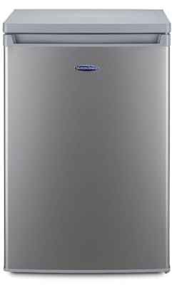 ICE KING RHL550ES Freestanding Undercounter Larder Fridge, 127L Capacity, Silver, Adjustable Thermostat, Energy Efficient, LED Light, Quiet Operation – Ideal for Kitchen or Utility Room