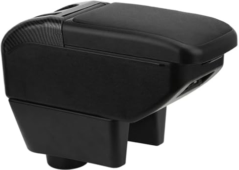 OYHCM Reposabrazos Central para Seat Ibiza 6J 2008-2016,USB y USB-C | Para Seat Ibiza 6J Apoyabrazos,4 USB+2 USB-C,Ranura para teléfono,Portavasos trasero,Doble compartimento,Base específica