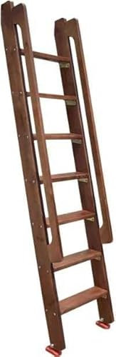 High Bed Wooden Ladder with Handrail for Kids/Disabled/Elderly - 3 4 5 6 Steps, 100 125 150 175 Cm Loft Cabin Camping Twin Bunk Beds Ladders/Only Angled Ladder